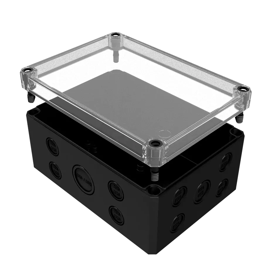 MBI-PC BK 181309 MK 工业机箱（黑色 · 带敲落孔） 产品图