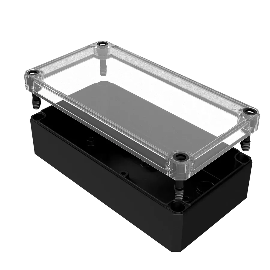 MBI-PC BK 180906 OK 工业机箱（黑色 · 开孔） 产品图