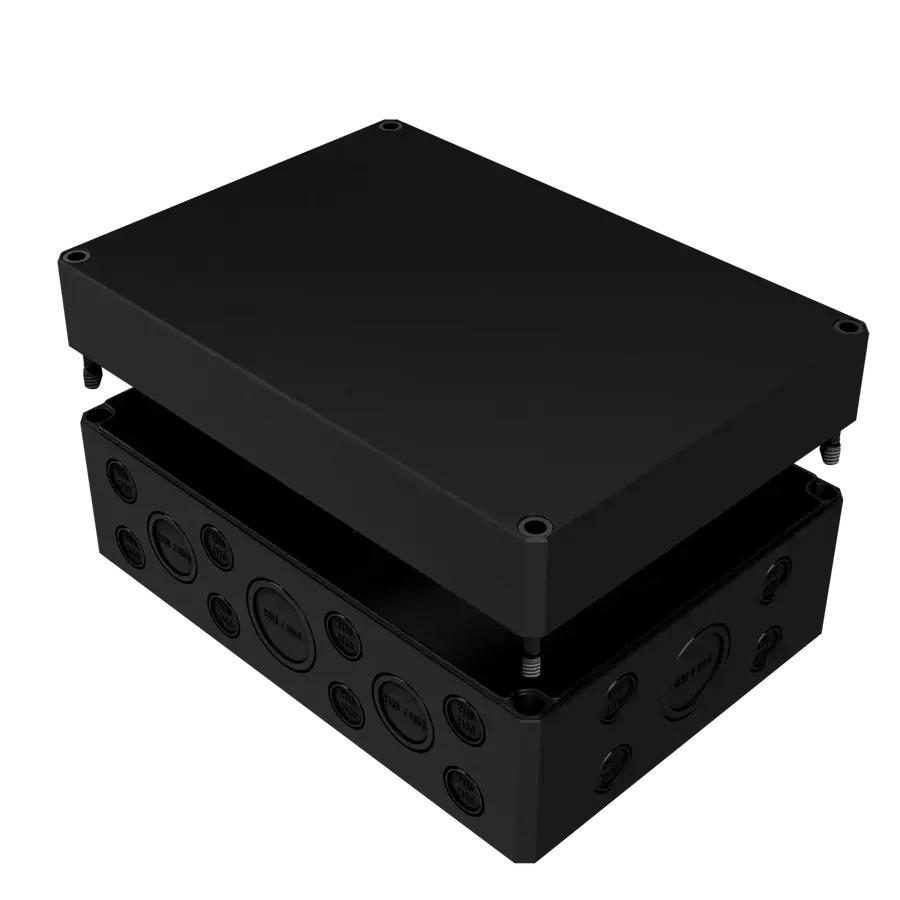 MBI-PC BK 251811 M 工业机箱（黑色 · 带安装底板） 产品图
