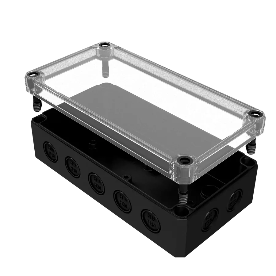MBI-PC BK 180906 MK 工业机箱（黑色 · 带敲落孔） 产品图