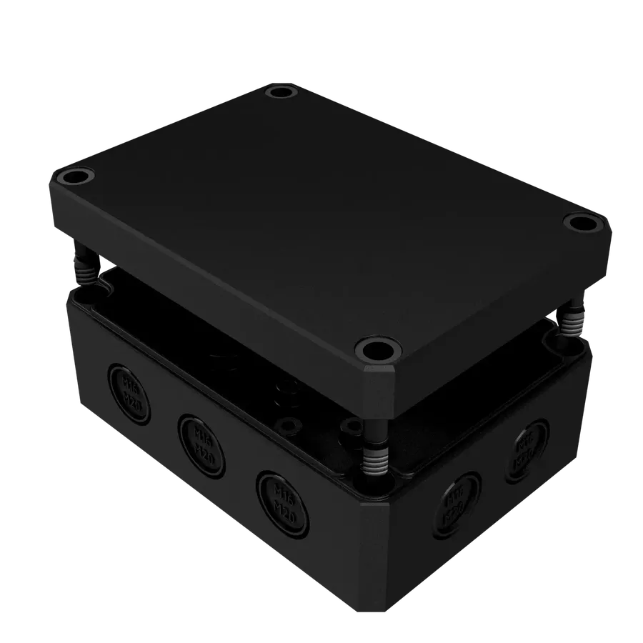 MBI-PC BK 130906 M 工业机箱（黑色 · 带安装底板） 产品图