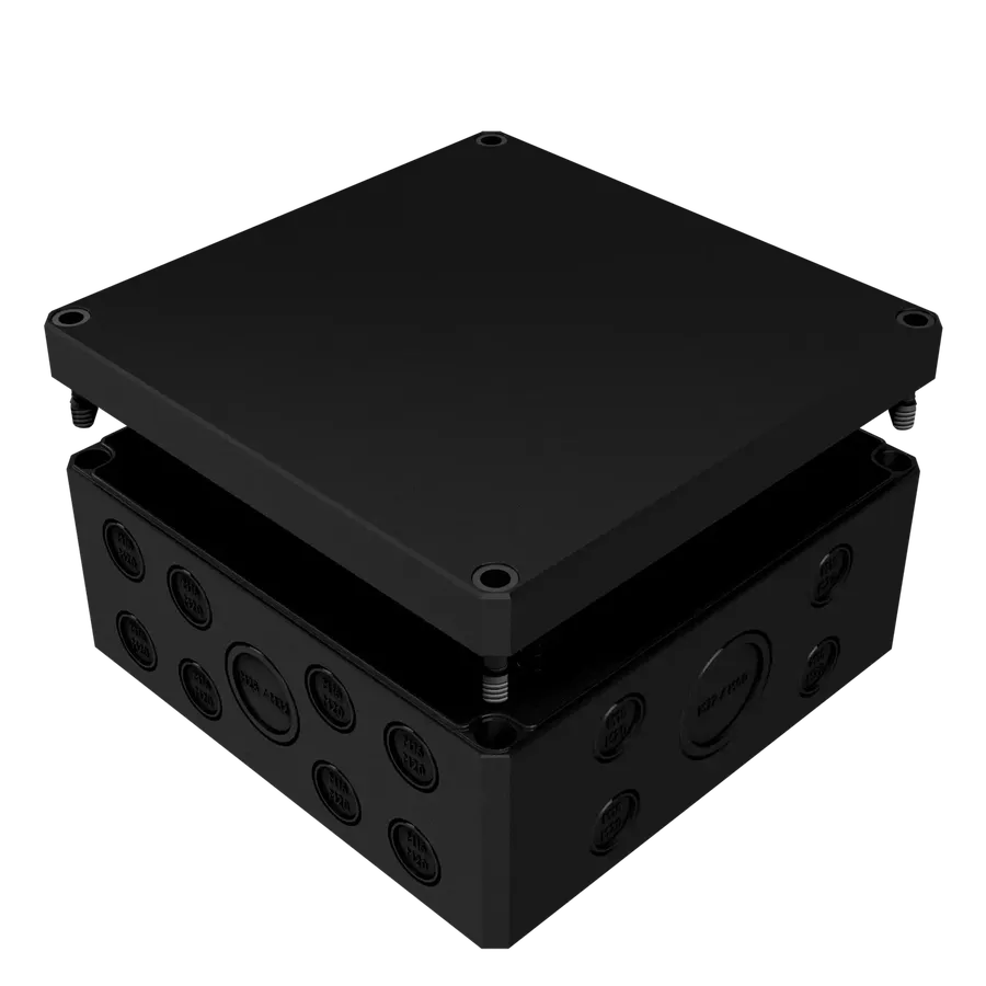 MBI-PC BK 181809 M 工业机箱（黑色 · 带安装底板） 产品图